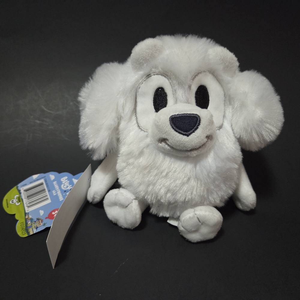 Bluey Friends Lila White Maltese Dog Plush Stuffed Soft Toy 6.5"